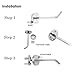 Shineme 4Pack Stainless Steel Wall Hook Single Holder for Living Room Coat Hat Robe Hanger Bathroom Towel Kitchen Strong Heavy Duty Garage Storage Organizer Utensil Hook (large-4pcs)