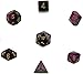 Polyhedral 7-Die Gemini Chessex Dice Set - Black & Purple w/Gold CHX-26440