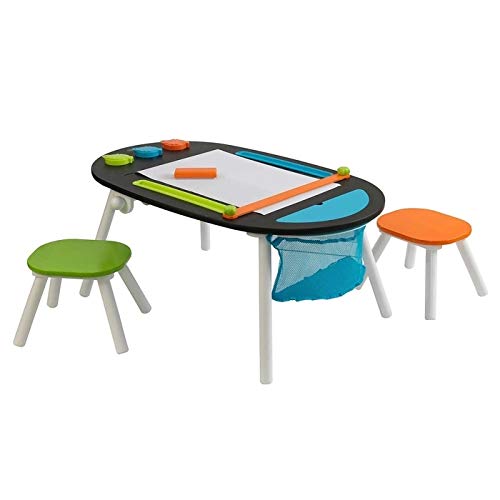 kidkraft art table with drying rack & storage