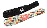 Active Sports Headbands - 2 Pack Multi Color Braided Silicone Lined Headbands - Perfect for Working Out, Running, Yoga & All Activities - Headbands for Women, Teens - One Size Fits All