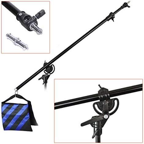 Studio Light Stand, Boom Arm and Sandbag Set | Luxlightยฎ | 2.4m Tripod Stand | Extension Arm 210-205cm