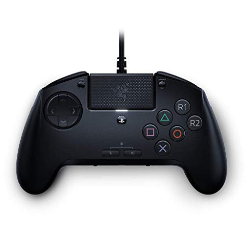 razer raion fightpad para ps4, ps5 controlador de juegos de lucha: d-pad de 8 vías - botones frontales de interruptor mecánico - conector para auriculares de 3,5 mm - negro