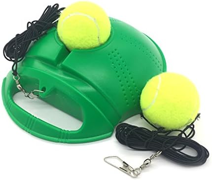 Linkin Sport Tennis Trainer Rebound Baseboard Self Tennis Training Tool Ball Back Training Gear with 2 String Balls