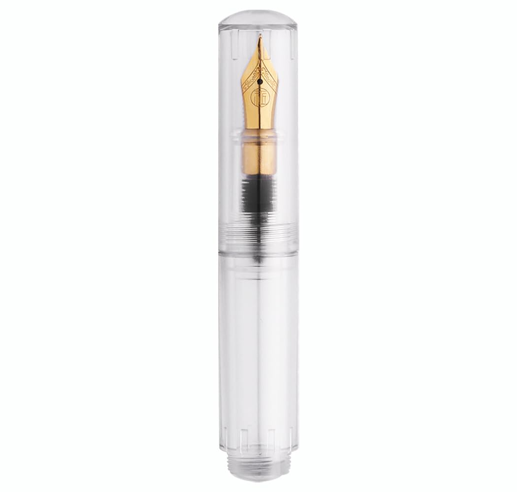 czxwyst Majohn Wancai II Mini Fountain Pen Pocket Travel Ink Pen (Fine Nib, Transparent)