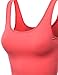 Xpril Basic Solid Sleeveless Crop Tank Tops Coral Size M