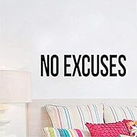 yrxxh Wall Sticker No Excuses Art Decal DIY Vinyl Removable Blackboard Decal Self Adhesive Reusable Erasable for Kids Home Office 58X15Cm