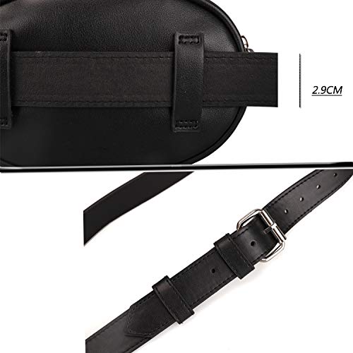 Glitzall Waist Bags with Adjustable Strap Fanny Packs for Women PU Leather Belt Bag Fanny Pack Crossbody Bag