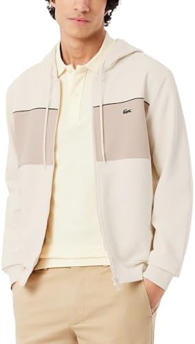 Lacoste Men's Contrast Crocodile Hoodie, Lapland, XX-Small at