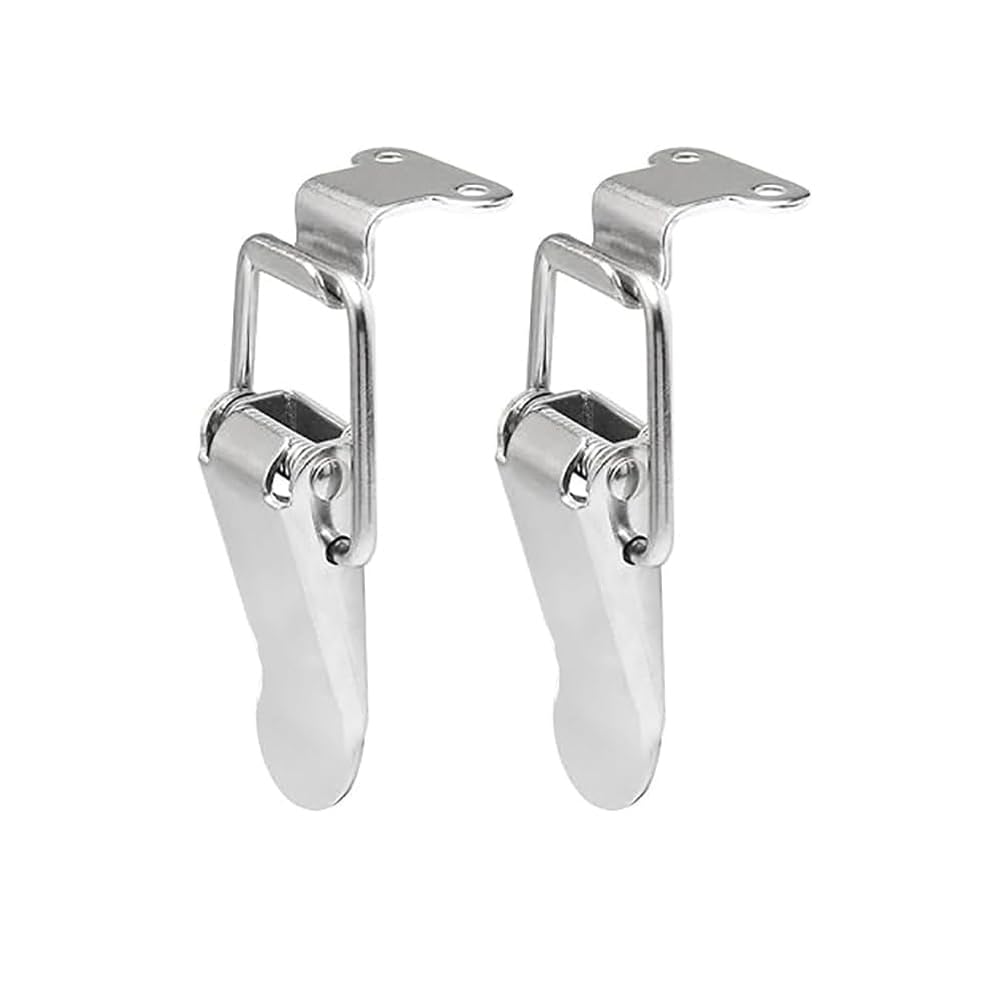 2PCS Stainless Steel Tension Clasp, 90mm Spring Loaded Toggle Latch, Toggle Clamp Latches for Box Drawer Cabinet