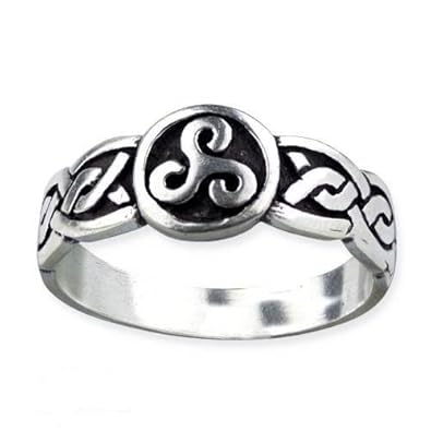 Triskele Ring keltischer Knoten Gothic Wicca Magie 925er Silber Silberring