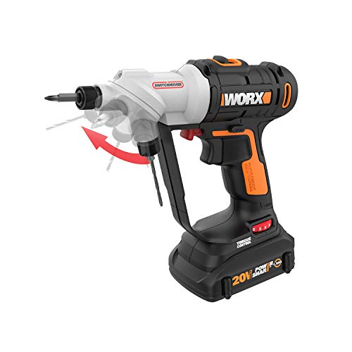 WORX WX176L 20V Switchdriver 2-in-1 Cordless Drill and Driver with Rotating Dual Chucks