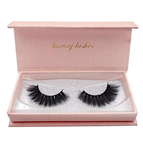 Sdoo 3D Mink Fake Eyelashes Hand-made Dramatic Crisscross Deluxe False Lashes Black Nature Fluffy Long Soft Reusable (D)