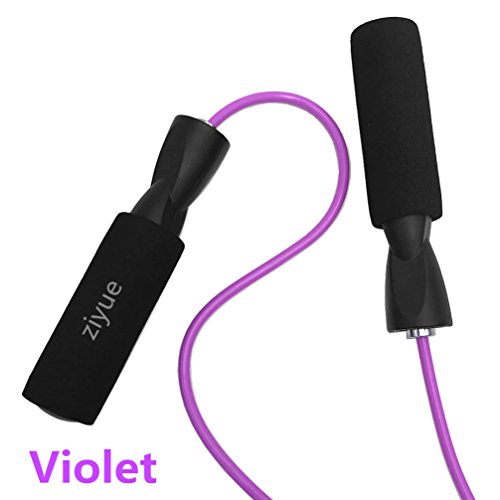 ziyue Jump Rope Premium Quality Speed Rope Adjustable Jump Ropes for Boxing and Fitness Rope Skipping (Violet)