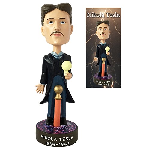 Off the Wall Toys Action Figures Bobble Head Nikola Tesla Collector Bobblehead Educational Statue Doll Figurine