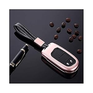 YAOBAOBAO Aluminium Autohoes Sleutel Shell Case Houder,voor Jeep Cherokee Grand Cherokee Sr Voor Renegade Ram Kompas…