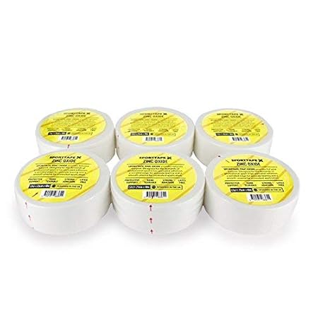 12 Rollen SPORTTAPE Steifes Zinkoxid-Klebeband - 1,25 x 10 m Fingerband - Starke und haltbare Umreifung Entwickelt für Sport,