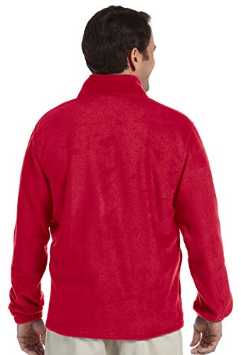 Harriton Men's Quarter Zip Midweight Fleece Pullover