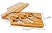 Organic Bamboo Cheese Cutting Board Set with Stainless Steel Utensils |Premium Bamboo Handles and Slicer, Fancy Charcuterie Serving Board, Large Flatware Cheese Servers and Knife Set by Sierra Kitchen