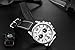 Military Watches for Men Men's Leather Strap Analog Quartz Wristwatch Fashion Sport Watch for Men Chronograph Date CAOWTAN (Black Silver White)