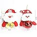 Canflo Christmas Tree Bells 18 Pcs Hanging Christmas Decoration Ornaments in Two Different Type Bells Each Type in 9 Pcs Snowman/Oldman/Bear/elk for Christmas Tree
