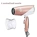 JINRI Hair Blow Dryer 1875W Dual Voltage Lightweight Foldable Travel Dryer Negative Ionic Ceramic 2 in 1 Heat Speed with Lower Noise Professional Dryer (Pink)