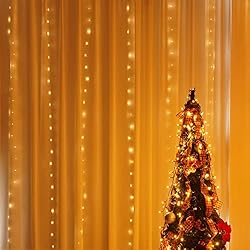 Dazzle Bright Curtain String Lights, 300 LED 9.8ft