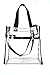 Urban Merchandise Clear Tote Stadium Bag 12 x 12 x 6 with Zipper and Shoulder Strap