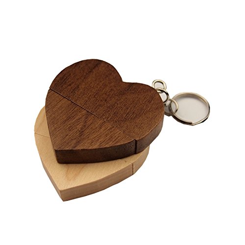 FeliSun Cuore in legno personalizzato USB3.0 Flash Drive Pendrive 128GB 64 GB 32 GB 16 GB ad alta velocità U Disk Memory Stick Storage esterno Fotografia Regali di nozze