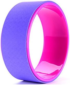 QYSM Yoga Wheel &amp; Pose Guide by Mindful Yoga ¨C Mat Material ¨C Comfort &amp; Safety in All Yoga Poses,Rose red purple