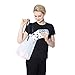 Losska Baby Car Seat Cover canopy nursing and breastfeeding cover (Black hearts and panda)
