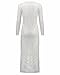 ZANZEA Ladies Beach Boho Open Cardigan Loose Long Lace Floral Maxi Tops Dress Off White 12