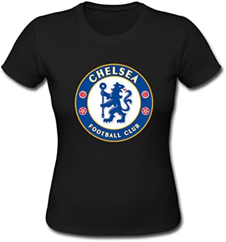 Custom Women Chelsea Football Club Tees Shirt Medium Black