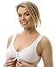 Carole Martin Full-Freedom Front Closure Wireless Cotton Bra-38 White