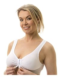 Carole Martin - Sujetador con cierre frontal de plena libertad, perfecto sostén de algodón inalámbrico para mujer