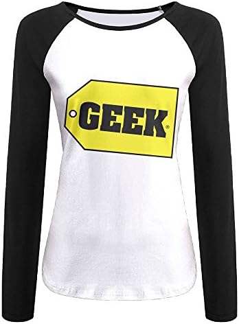 GEEK Long Sleeve Print Baseball T-Shirt