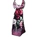 Wrapables Luxurious 100% Charmeuse Silk Long Scarf with Hand Rolled Edges, Blooming Pink