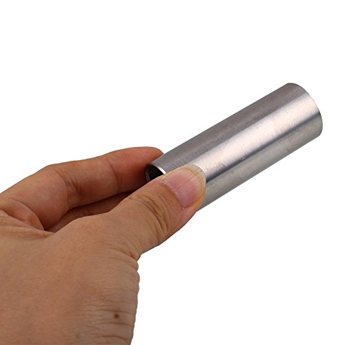 Goodjobb Stainless Steel Guitar Slider Finger Knuckle String Slides Tube 60mm Silver