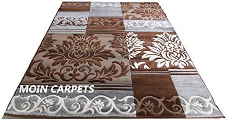 Moin Carpets Contemporary Carpet (Brown, Acrylic, 5 X 7 Feet)