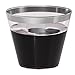 DRINKET Silver Plastic Cups 9 oz Clear/Tumblers Fancy Plastic Wedding Cups With Silver Rim 50 Ct Disposable For Party Holiday and Occasions SUPER VALUE PACK