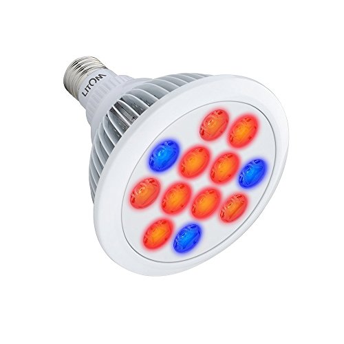 Litom E27 Led Grow Lights Bulb, Grow Lights Indoor Plants, Grow Lamp Hydroponics Greenhouse Organic, Plant Lights