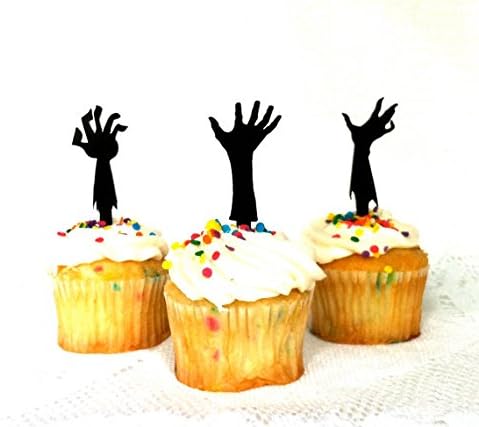 Amazon Com Set Of 12 Zombie Hands Zombie Apocalypse Cupcake