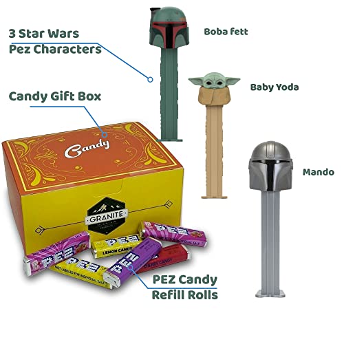 PEZ Mandolorian Baby Yoda Dispensers and Candy Gift Box Set The