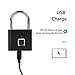 Fingerprint Padlock, One Touch Open Gym Lock for Locker, Sports, School & Employee Locker, Suitcase (No App, No Bluetooth & No Breaking into Troubled)