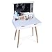 Facilehome Dressing Table Dressing Mirror with 2 Makeups Drawers,White