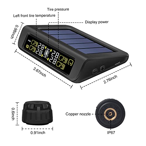 Easesuper Tire Pressure Monitoring System, Wireless Tire Pressure