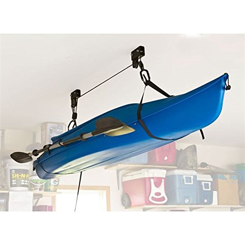 2-Pack Ceiling Mount Canoe & Kayak Storage Hoist - Import It All