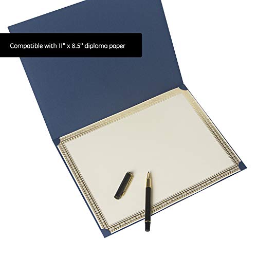 image for Bargain Paradise Certificate Holder - 25 Navy Blue Paper Certificate H