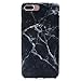 GOLINK iPhone 7 Plus Case/iPhone 8 Plus Marble Case, Matte Marble Series Slim-Fit Anti-Scratch Shock Proof Anti-Finger Print Flexible TPU Gel Case for iPhone 7 Plus - Black Marble III