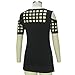 Transer Women Fashion Strapless Hollow Out Short Sleeve Casual T-Shirt Tops Blouse (M, Black)