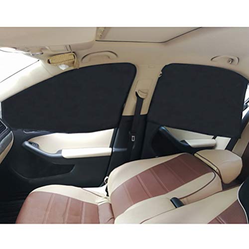 Side Window Sunshades for Car - 2 Pcs Front Sun Shades for Baby Women Men Black Car Curtains Foldable Upgraded Version of Magnetic(Front-2) - Thumbnail 4